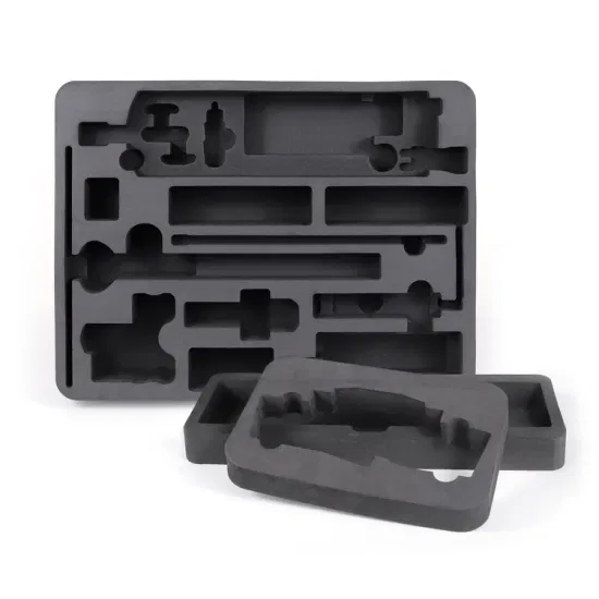 Schwarzer expandierbarer Polyethylen-Verpackungsschaum, kundenspezifischer Schaumstoffeinsatz für Kartons