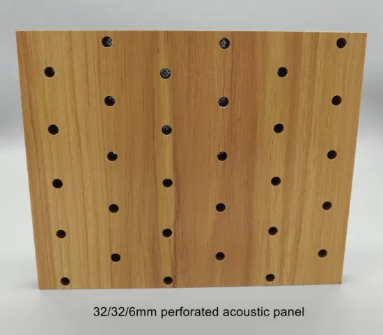 32/32/6 mm gerade perforierte Akustikplatte für Wand- und Deckenschallabsorptionslösung
